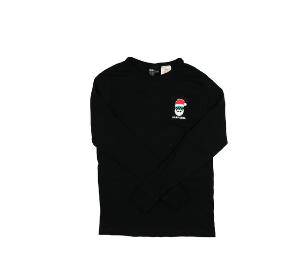 Černé vánoční pyžamové triko H&M