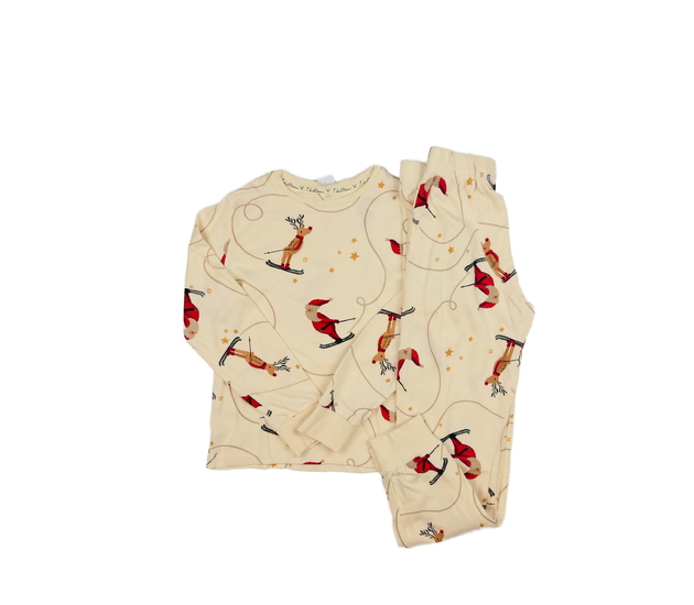 Krémové vánoční pyžamo se Santou George