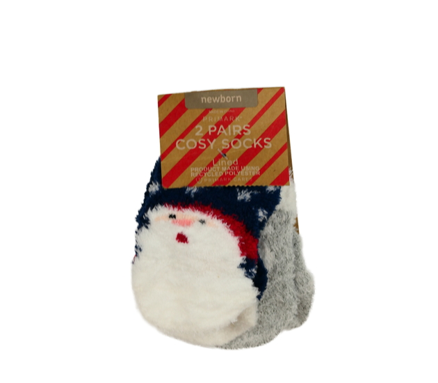 Nové chlupaté vánoční ponožky 2 páry Primark 