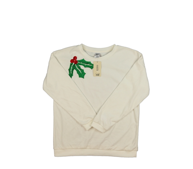 Nová bílá hebká vánoční mikina 