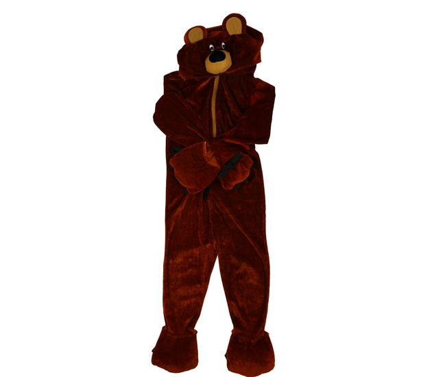 Hnědý karnevalový overal - medvěd 