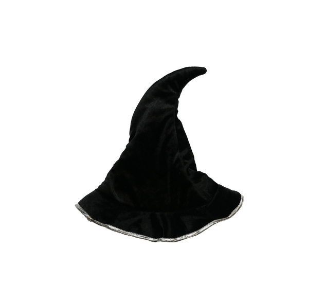 Černý čarodějnický karnevalový klobouk