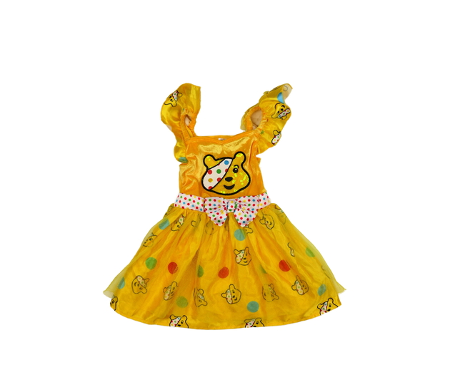 Žluté karnevalové šaty s méďou George