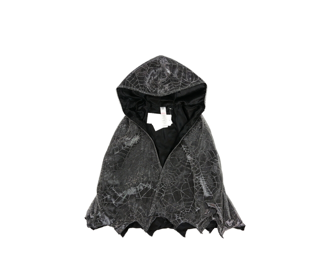 Nový šedý karnevalový plášť s pavoučky 