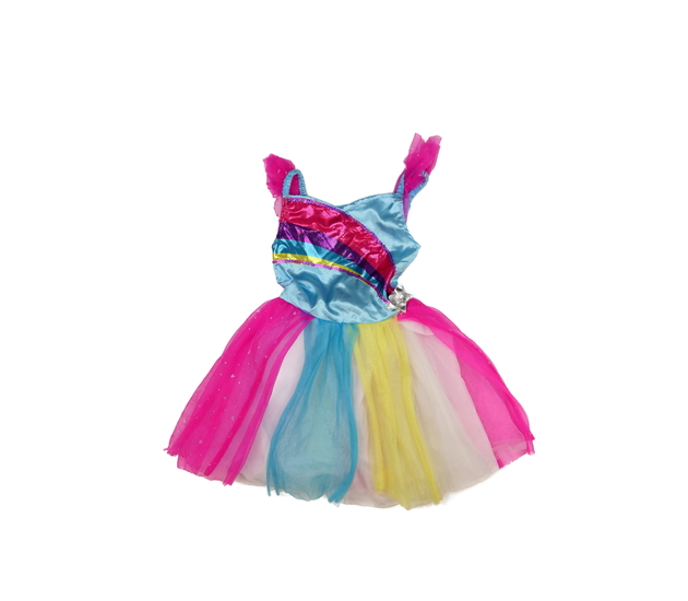 Duhové princeznovské karnevalové šaty
