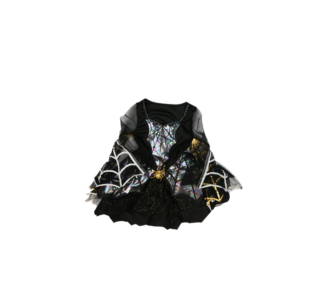Černé krátké karnevalové šaty  s pavoučkem 