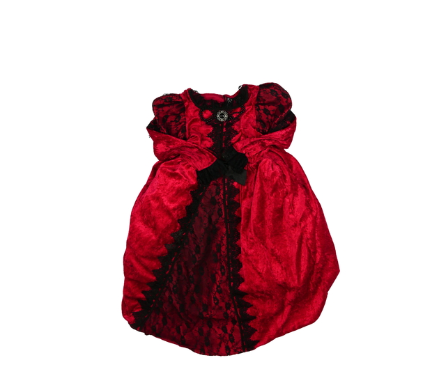 Nádherné červeno-černé karnevalové šaty s obručí