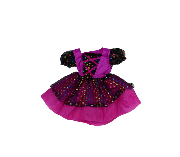 Fialové zdobné karnevalové šaty čarodějnice