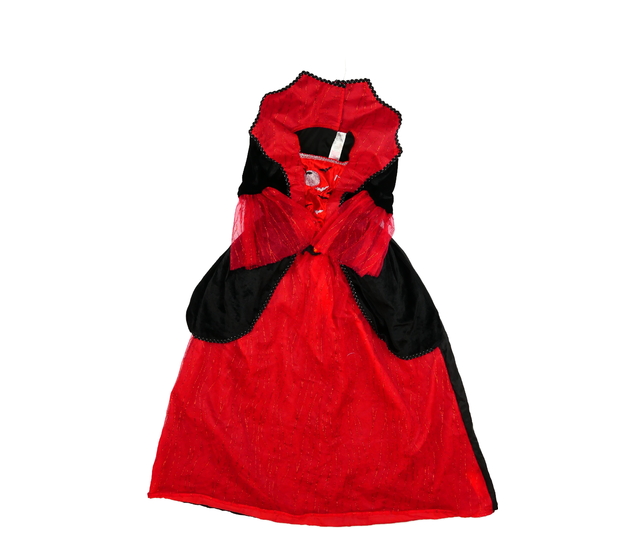 Krásné zdobné karnevalové šaty černo-červené F&F