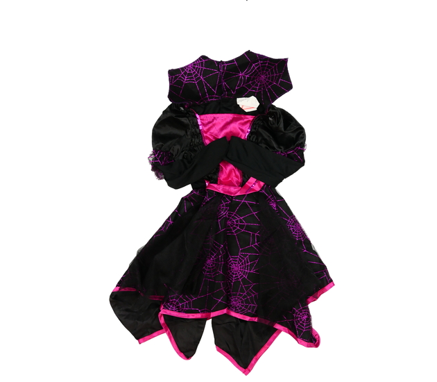 Černo-růžové karnevalové čarodějnické šaty 