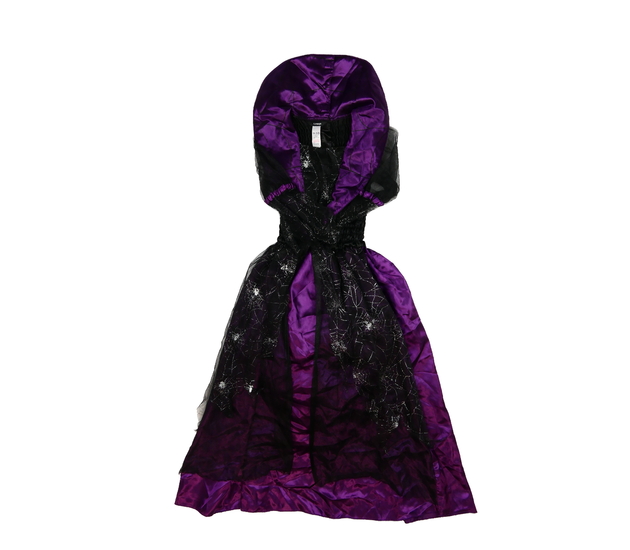 Černo-fialové karnevalové šaty pro čarodějnici Geo