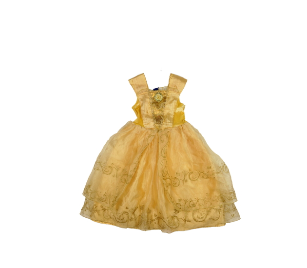 Krásné karnevalové žluté šaty pro princeznu