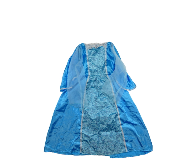 Modré karnevalové šaty pro princeznu s pláštěm