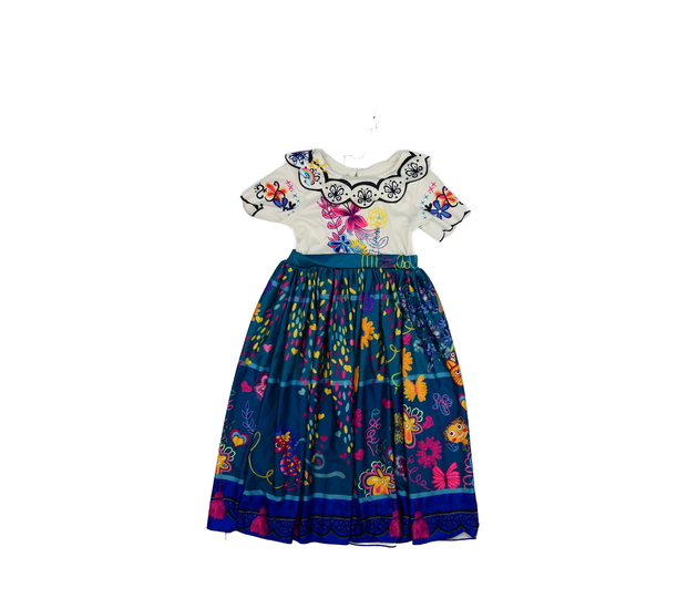 Květinové zdobné karnevalové šaty 