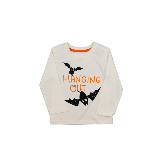 Bílé halloween triko s netopýry Mothercare