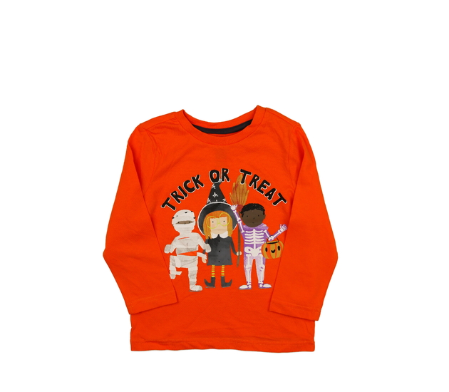 Oranžové halloween triko s dětmi F&F