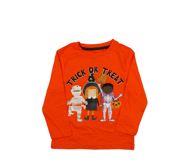 Oranžové halloween triko s dětmi F&F