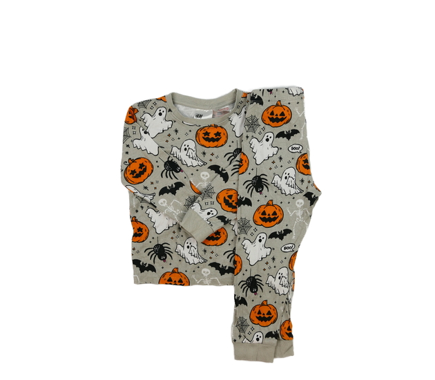 Šedé halloween pyžamo s obrázky H&M