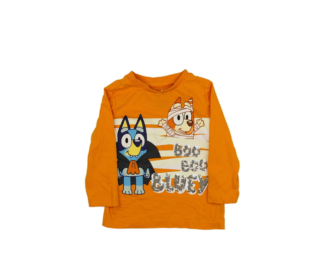 Oranžové halloween triko Bluey 