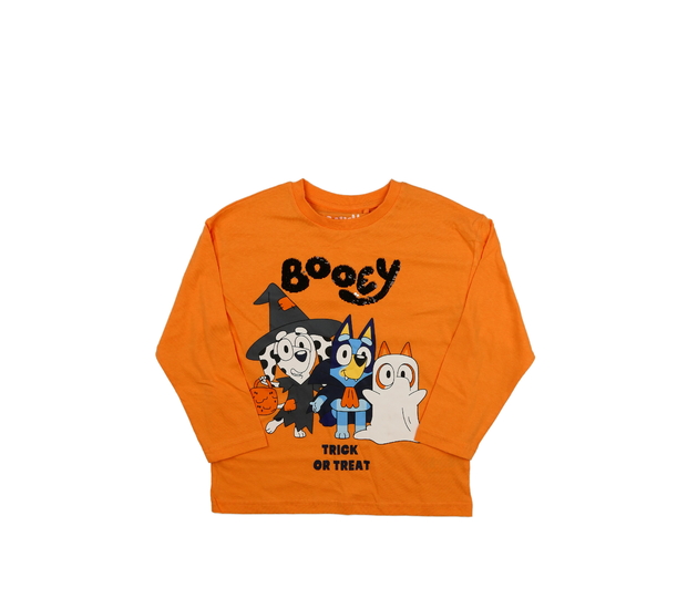 Oranžové halloween triko Bluey 