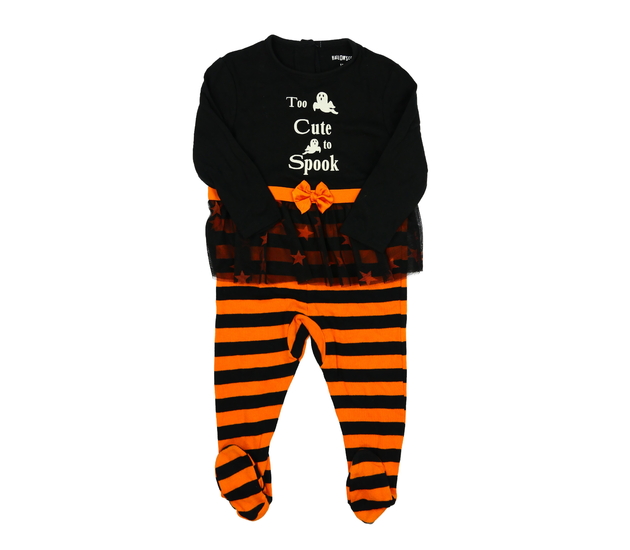 Černo-oranžový halloween overal 
