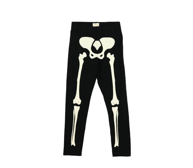 Černé halloween legíny s kostrou F&F