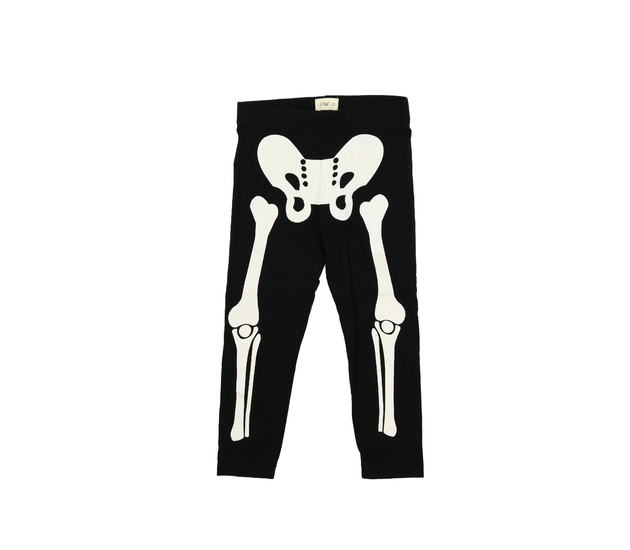 Černé halloween legíny s kostrou F&F