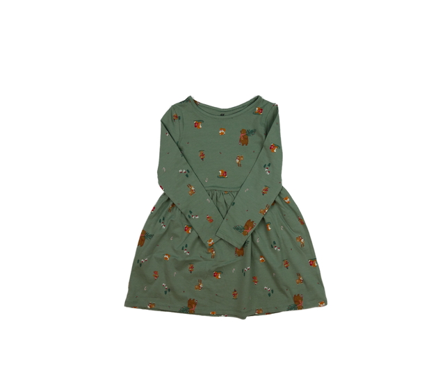 Zelené šaty se zvířátky o vánocích H&M