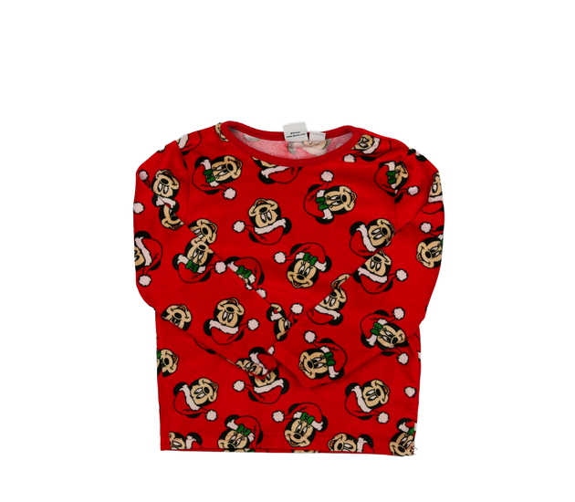 Červené vánoční pyžamové triko Disney Primark 