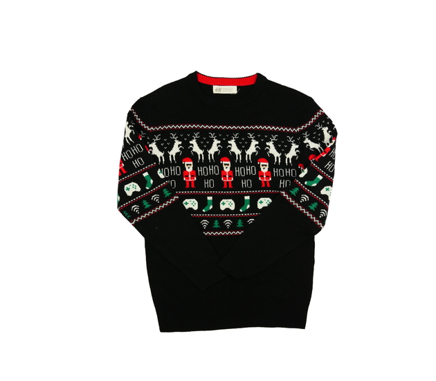 Černý vánoční svetr H&M