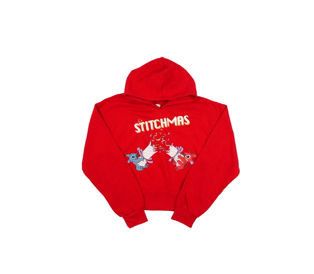 Červená vánoční crop mikina Disney Stitch Primark 