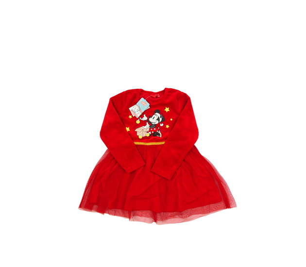 Nové červené krásné vánoční šaty Minnie 