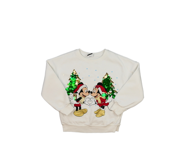 Bílá vánoční mikina Mickey Disney George