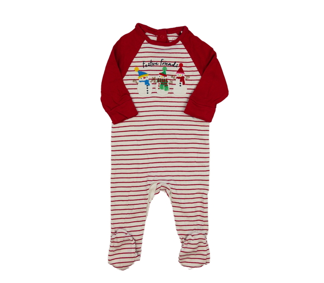 Bílo-červený vánoční overal Mothercare
