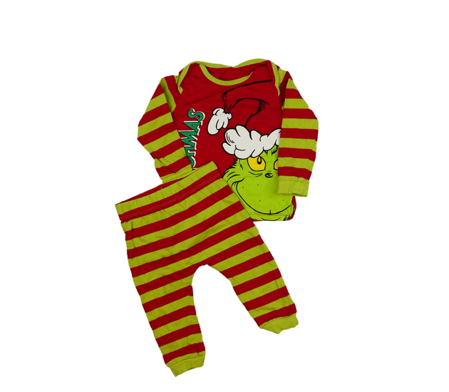 Zeleno-červený vánoční set 2 ks Grinch 