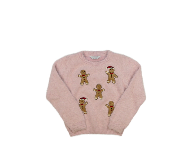 Růžový žinylkový vánoční svetr Primark 