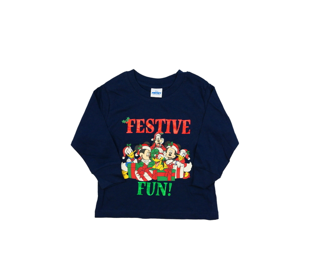 Tmavě modré vánoční triko Mickey 