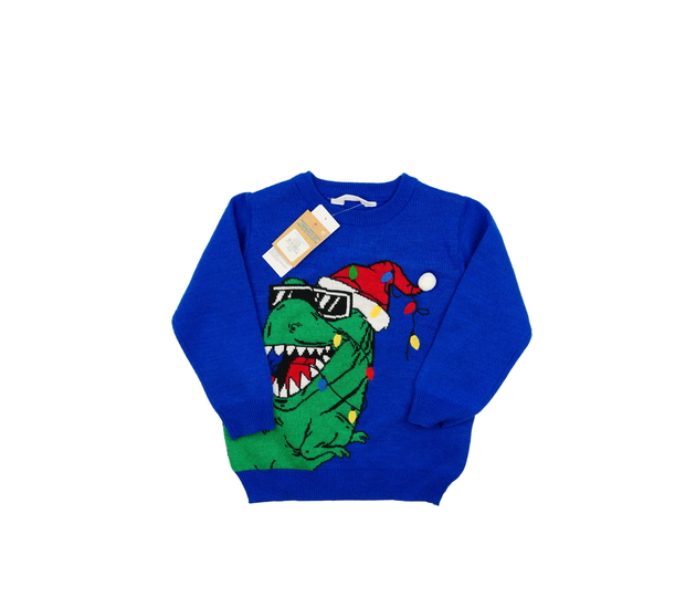 Nový modrý vánoční hrací svetr Primark 