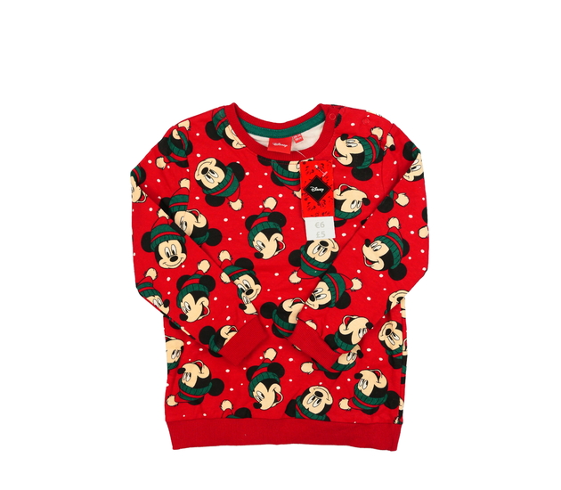 Nová červená vánoční mikina Mickey Disney 