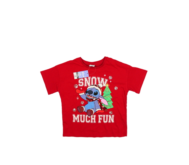 Nové červené vánoční triko Stitch Disney George