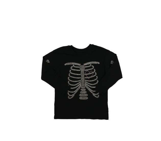 Černé halloween triko s kamínky 