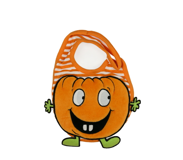 Oranžový halloween bryndák s dýní 