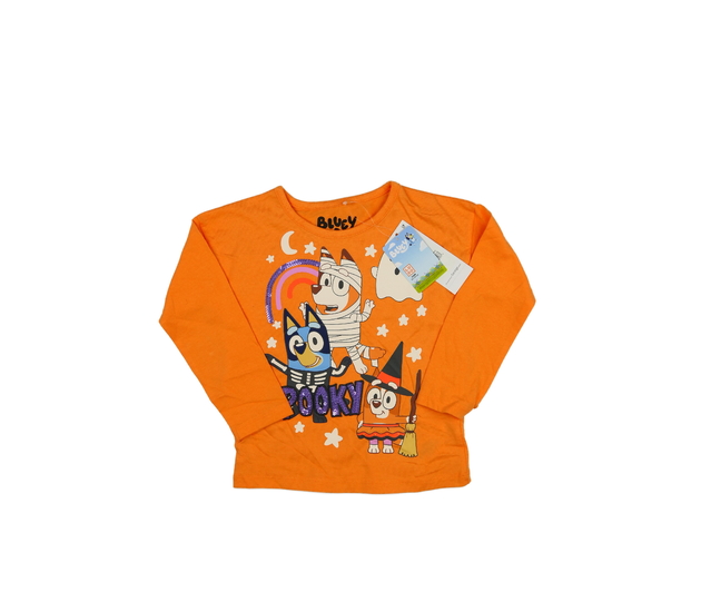 Nové oranžové halloween triko Bluey George