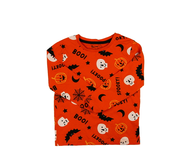 Oranžové halloween triko Tu 