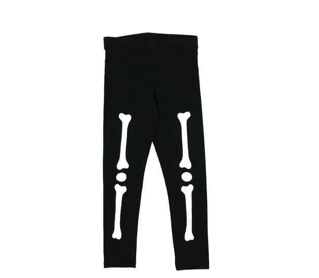 Černé halloween legíny s kostrami H&M