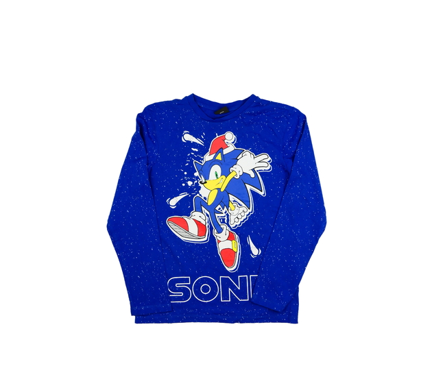 Modré vánoční triko Sonic vel. 170 George