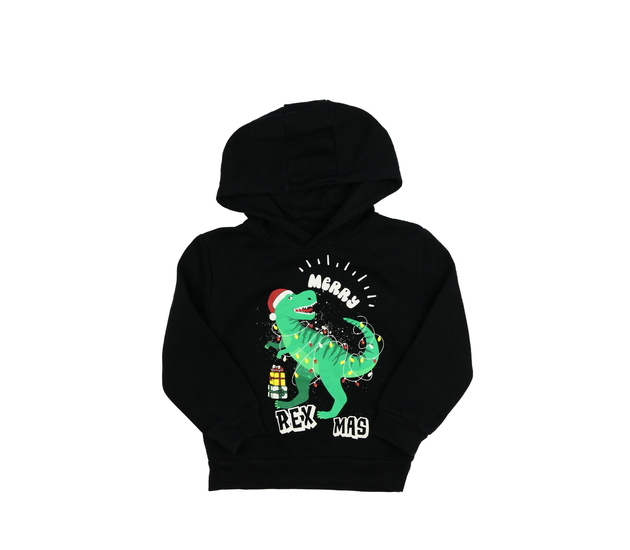 Černá vánoční mikina s dinosaurem Primark 