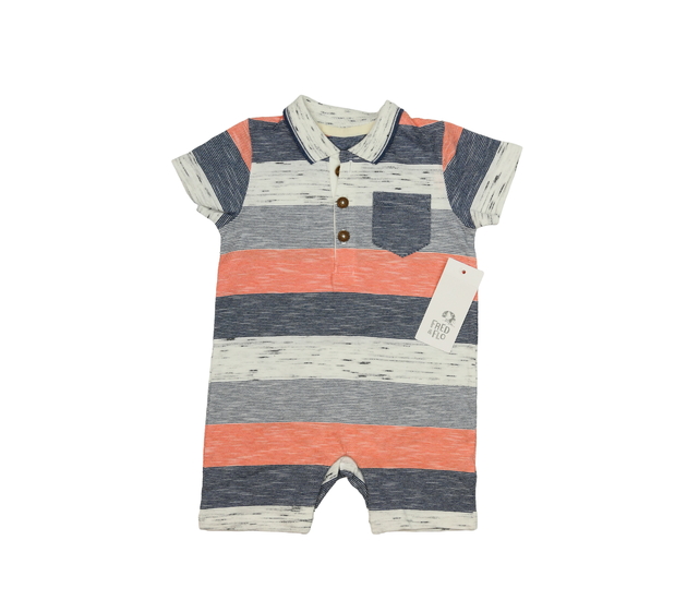 Nový pruhovaný overal s límečkem F&F