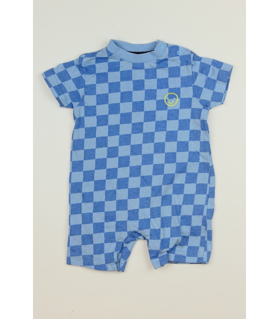 Modrý kostkovaný overal Nutmeg