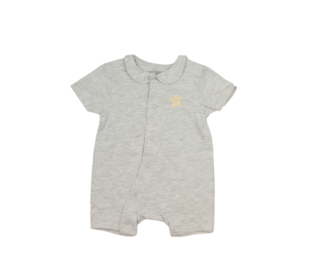 Šedý melírovaný overal s hvězdou 